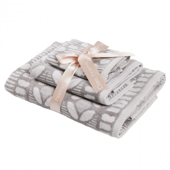 DAS HOME ΣΕΤ ΠΕΤΣΕΤΕΣ 3ΤΕΜΑΧΙΑ DAILY 0797 GREY