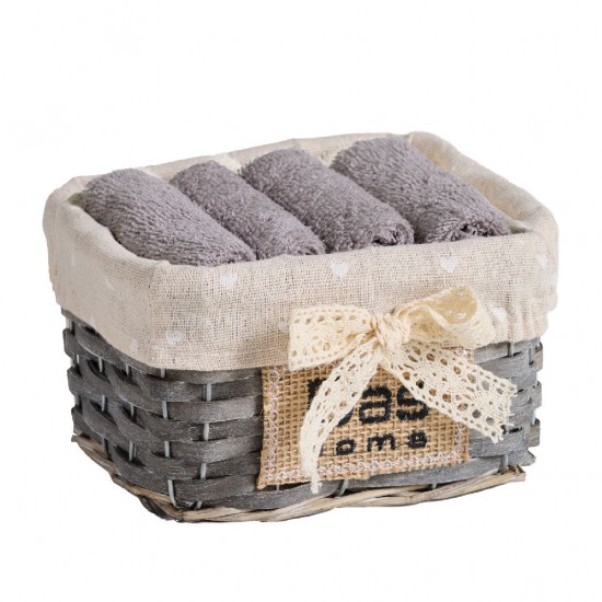 DAS HOME ΣΕΤ ΠΕΤΣΕΤΕΣ 4ΤΕΜΑΧΙΩΝ SOFT 4001 GREY DAS HOME ΣΕΤ ΠΕΤΣΕΤΕΣ 4ΤΕΜΑΧΙΩΝ SOFT 4001 GREY