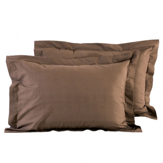 DAS HOME 1004 ΖΕΥΓΟΣ ΜΑΞΙΛΑΡΟΘΗΚΕΣ COFFEE BROWN COFFEE BROWN