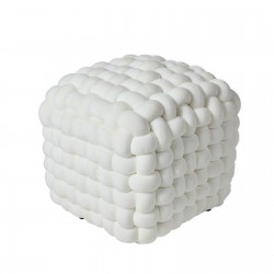 DAS HOME ΔΙΑΚΟΣΜΗΤΙΚΟ ΠΟΥΦ 43Χ43Χ40 2275 WHITE