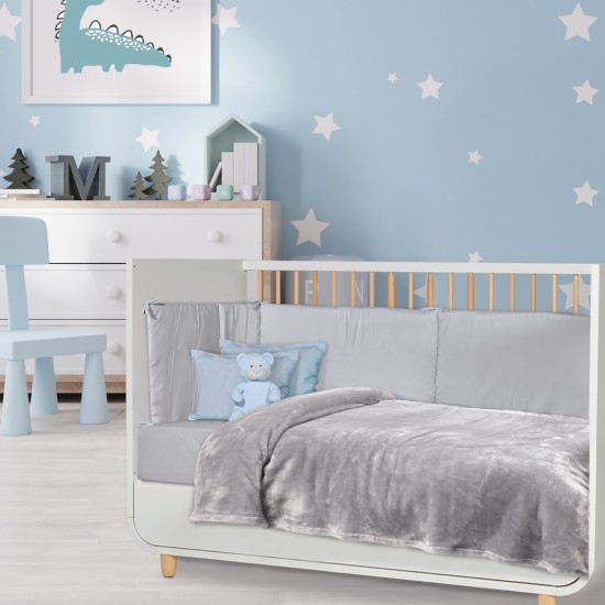 DAS BABY ΚΟΥΒΕΡΤΑ VELOUR ΚΟΥΝΙΑΣ RELAX 1342 GREY
