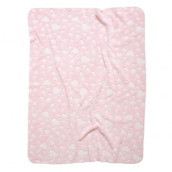 DAS BABY ΚΟΥΒΕΡΤΑ FLEECE 75X100 RELAX 4907 PINK