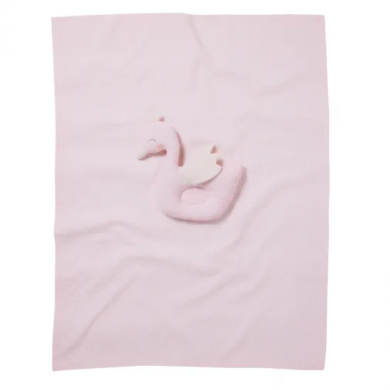DAS BABY ΚΟΥΒΕΡΤΑ ΠΙΚΕ 75X100 RELAX 4956 PINK, WHITE