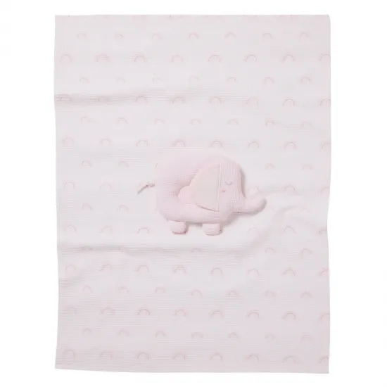 DAS BABY ΚΟΥΒΕΡΤΑ ΠΙΚΕ 75X100 RELAX 4957 GREY, PINK, WHITE