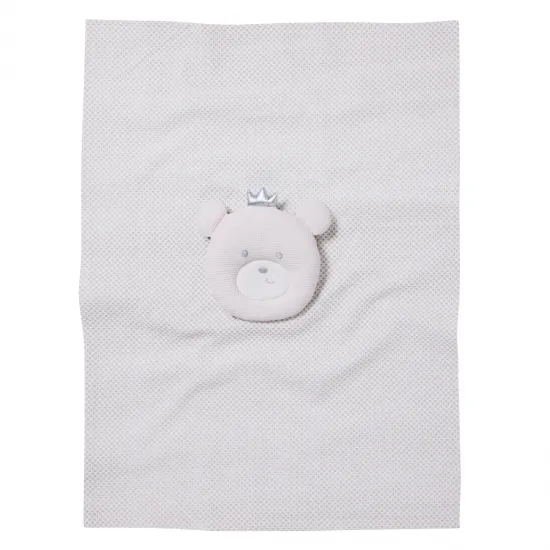 DAS BABY ΚΟΥΒΕΡΤΑ ΠΙΚΕ 75X100 RELAX 4958 GREY, WHITE