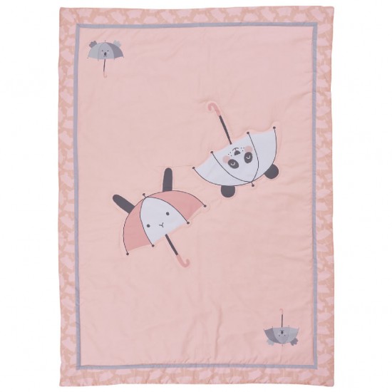 DAS BABY ΚΟΥΒΕΡΛΙ FUN 4878 ΓΚΡΙ, ΛΕΥΚΟ, ΡΟΖ