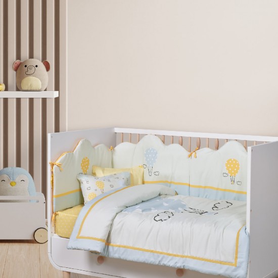 DAS BABY ΚΟΥΒΕΡΛΙ FUN 4880 ΓΑΛΑΖΙΟ, ΚΙΤΡΙΝΟ, ΜΕΝΤΑ