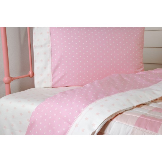 Σετ Σεντόνια Ημίδιπλα 507 Stars Pink