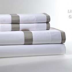 Σετ Σεντόνια King Με Ρεβερ Light Grey 250 Κλωστές