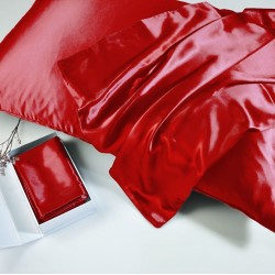 Μαξιλαροθήκη 100% Mulberry Silk - Red