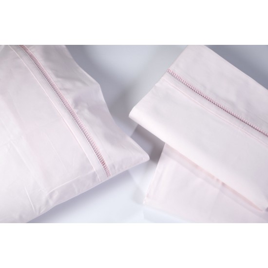 Σετ Σεντόνια Υπέρδιπλα 600TC Αζουρ No.6 Ροζ