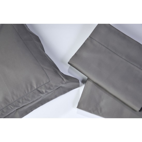 Σετ Σεντόνια Υπέρδιπλα Αζουρ Grey Oxford Μαξ/κες