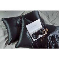 Μαξιλαροθήκη 100% Mulberry Silk - Black