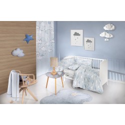 Σετ Κούνιας Bebe 3τμχ Guy Laroche - Cloudy L.Blue