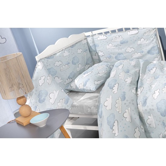 Σετ Κούνιας Bebe 3τμχ Guy Laroche - Cloudy L.Blue