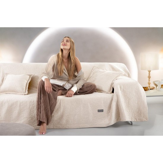 Σετ Ριχτάρι Διθέσιο 170X250 + Μαξιλαροθήκη - Avon Sand