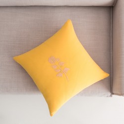 Μαξιλαροθήκη 43x43cm GOFIS HOME Yolanthe Sun Yellow 484/ 10