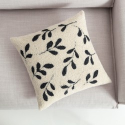 Μαξιλαροθήκη 43x43cm GOFIS HOME Herbal Εκρού/Σκούρο Χακί 705/ 05