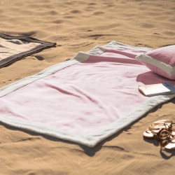 Πετσέτα θαλάσσης 90x170cm GOFIS HOME   Gum Pink  / Vanilla 519/ 23