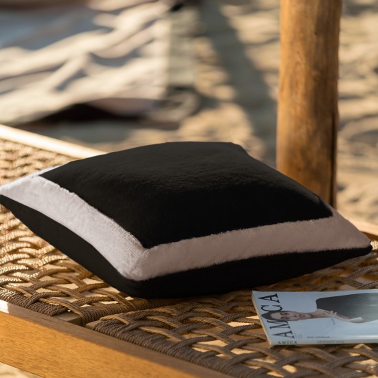 Μαξιλαροθήκη 43X43cm GOFIS HOME   Black Coal / Sand 519/ 14