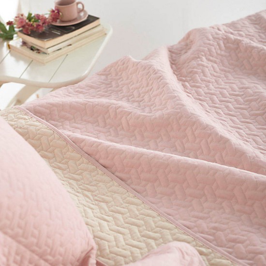 Σετ Κουβρλι 220x240cm με μαξιλαροθήκες Dusty Pink 740 Σετ Κουβρλι 220x240cm με μαξιλαροθήκες Dusty Pink 740