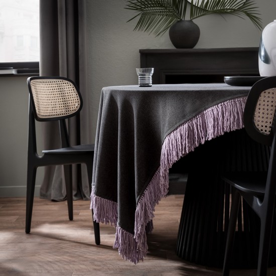Τραπεζομάντηλο 165x165cm GOFIS HOME Cersei Carbon Black 453/ 14 Τραπεζομάντηλο 165x165cm GOFIS HOME Cersei Carbon Black 453/ 14