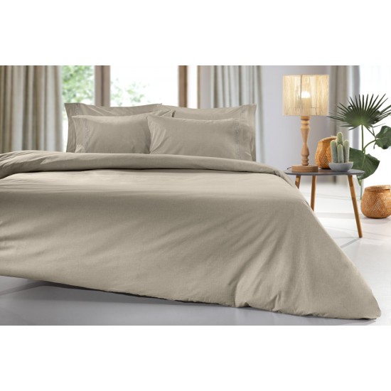 Σεντόνι Μεμονωμένο Υπέρδιπλο 240X270 - Color Plus Taupe
