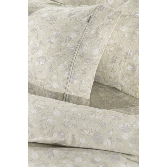 Σετ 3τμχ. Σεντόνια με Λάστιχο Elodie Natural Flannel 100x200+32