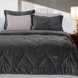 Κουβερτοπάπλωμα Μονό 160X240 - Drops Anthracite