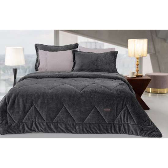 Κουβερτοπάπλωμα Μονό 160X240 - Drops Anthracite