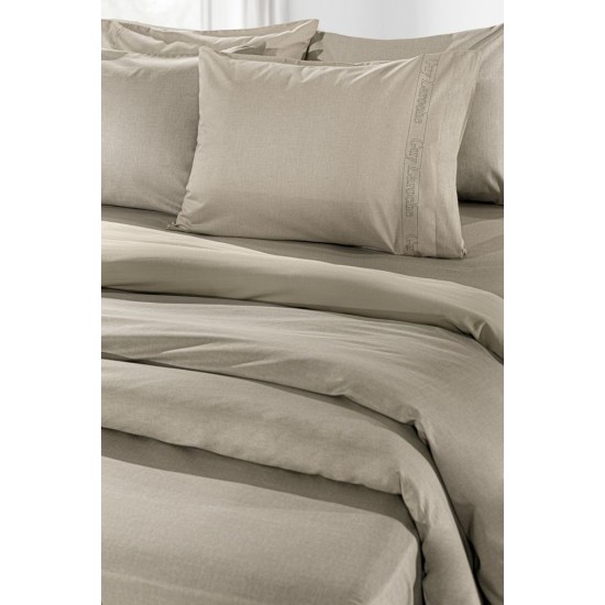 Παπλωματοθήκη Μονή 165X225 - Color Plus Taupe