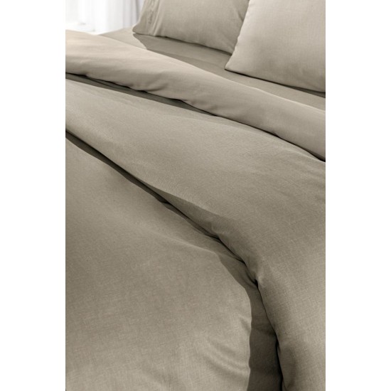 Παπλωματοθήκη Μονή 165X225 - Color Plus Taupe