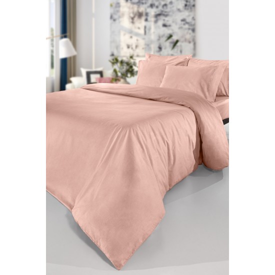 Παπλωματοθήκη Υπέρδιπλη 225X245 - Color Plus Coral