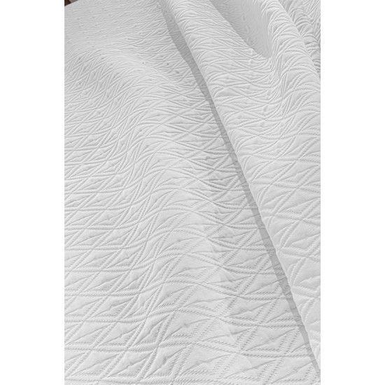Κουβέρτα Ζακάρ Γίγας 245X260 - Oasis White