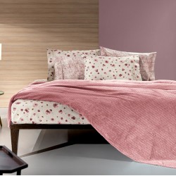 Κουβέρτα Μονή 160X220 - Rombus Coral 