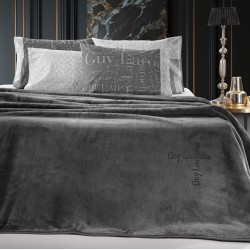 Βελουτέ Κουβέρτα Logo Anthracite 220x240