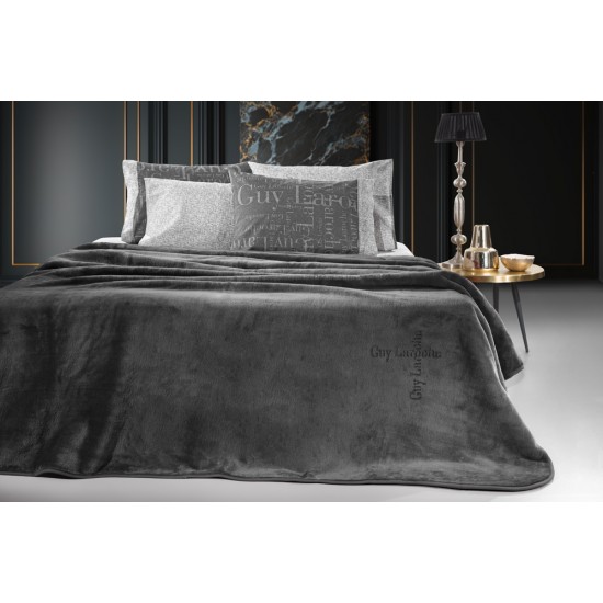 Βελουτέ Κουβέρτα Logo Anthracite 220x240