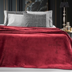 Βελουτέ Κουβέρτα Logo Burgundy 220x240