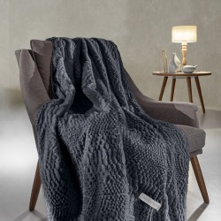 Σετ Ριχτάρι Διθέσιο 170X250 + Μαξιλαροθήκη 45X45+3 - Crusty Carbon