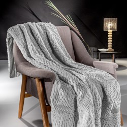 Σετ Ριχτάρι Διθέσιο Crusty Silver 170X250 + Μαξιλαροθήκη 45X45+3