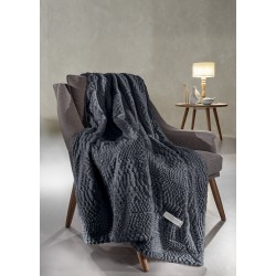Σετ Ριχτάρι Τριθέσιο Crusty Carbon 170X300 + Μαξιλαροθήκη 48X48+3