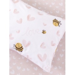 Σετ Σεντόνια Κούνιας με Λάστιχο - Bee Love