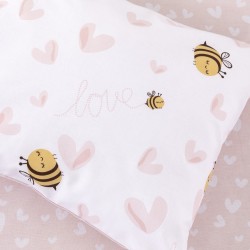 Σετ Σεντόνια Κούνιας με Λάστιχο - Bee Love