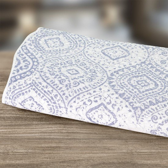 LINO ΚΟΥΒΕΡΛΙ SERY WHITE-GREY 220X240 LINO ΚΟΥΒΕΡΛΙ SERY WHITE-GREY 220X240