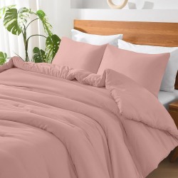 LINO ΣΕΤ ΣΕΝΤΟΝΙΑ BASICO PINK 170X260 LINO ΣΕΤ ΣΕΝΤΟΝΙΑ BASICO PINK 170X260