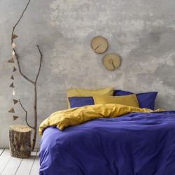Πάπλωμα Υπέρδιπλο 220x240 Abalone - Blue / Mustard Beige