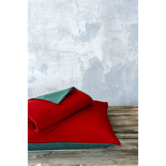 Σετ Παπλωματοθήκη Μονή Abalone - Red / Green