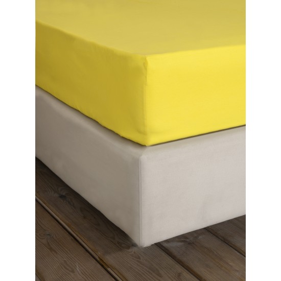σεντόνι γίγας με λάστιχο Unicolors - Yellow