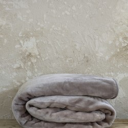 Κουβέρτα Βελουτέ Μονή 160x220 Coperta - Cigar Beige