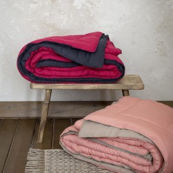 Πάπλωμα Μονό 160x240 Abalone - Ruby Red / Black